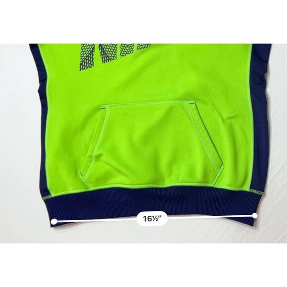 Nike Sportswear Purple Green Sweatshirt Fleece Hooded Pullover MEDIUM Logo - Picture 6 of 12